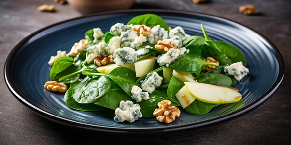Spinach, Walnut, and Goat Cheese Salad